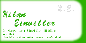 milan einviller business card